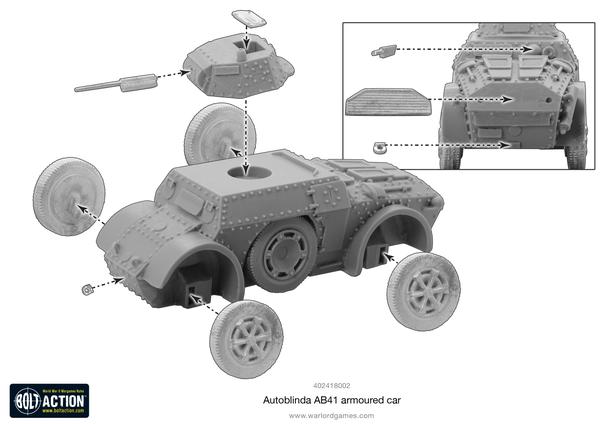 WARLORD GAMES BOLT ACTION AUTOBLINDA AB41-1/56 scale 