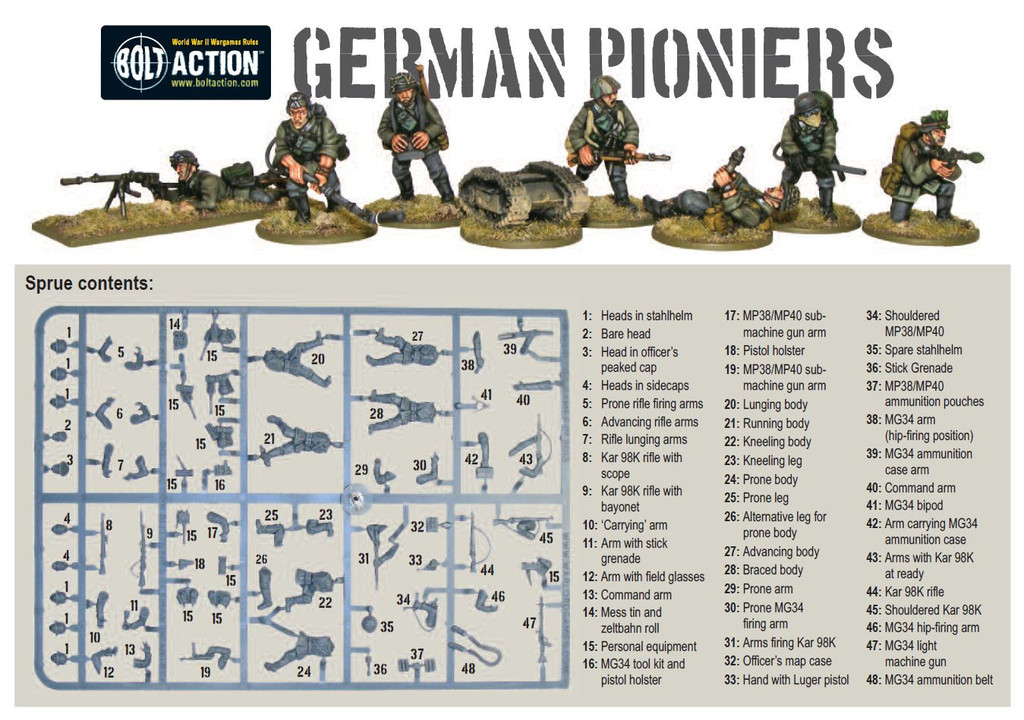 Bolt Action Ww2 German Pioniers Warlord Games for sale online 