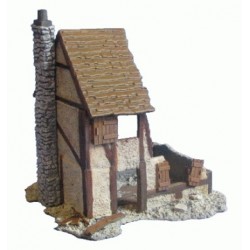 Half Timbered Ruined Village House