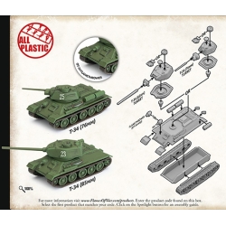 Soviet T34 (76 or 85) Medium Tank Sprue 15mm WWII BATTLEFRONT FLAMES OF WAR