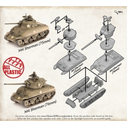 U.S. M4 Sherman 75mm Tank Sprue 15mm WWII BATTLEFRONT FLAMES OF WAR