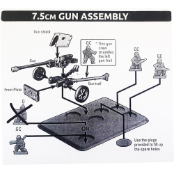 German PaK 40 75mm AT Gun Sprue w/crew/base 15mm WWII BATTLEFRONT FLAMES OF WAR