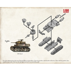 U.S. M3 Stuart or Honey Light Tank Sprue 15mm WWII BATTLEFRONT FLAMES OF WAR