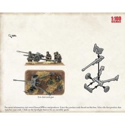 German 5cm AT Gun w/Crew Sprue 15mm WWII BATTLEFRONT FLAMES OF WAR