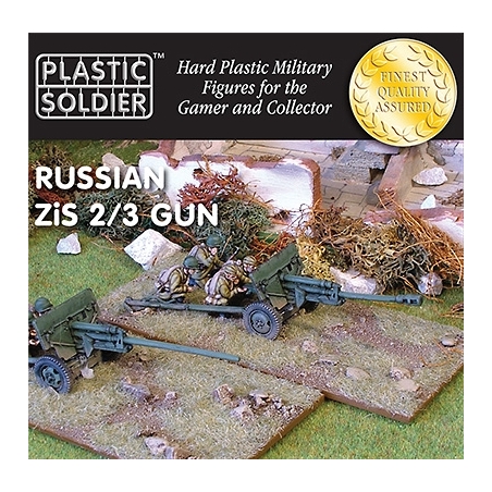 Soviet Russian ZiS 2/3 Gub w/crew Sprue 15mm WWII PLASTiC SOLDIER COMPANY