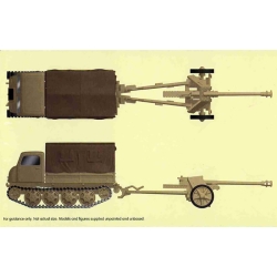 German Pak 40 A-T Gun &Tractor Raupenschlepper w/crew Sprue 15mm WWII PLASTiC SOLDIER COMPANY