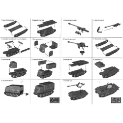 German Pak 40 A-T Gun &Tractor Raupenschlepper w/crew Sprue 15mm WWII PLASTiC SOLDIER COMPANY