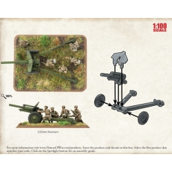 Soviet 122mm Artillery gun w/crew Sprue 15mm WWII BATTLEFRONT FLAMES OF WAR