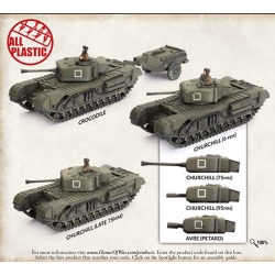 British Churchill or AVRE Heavy Tank Sprue 15mm WWII BATTLEFRONT FLAMES OF WAR