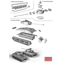 BRITISH Sherman VC FIREFLY or M4A4 Tank Sprue 15mm WWII PLASTIC SOLDIER COMPANY