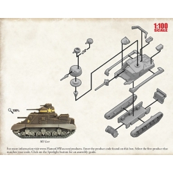 US - BRITISH M3 LEE or GRANT Medium Tank Sprue 15mm WWII BATTLEFRONT FLAMES OF WAR