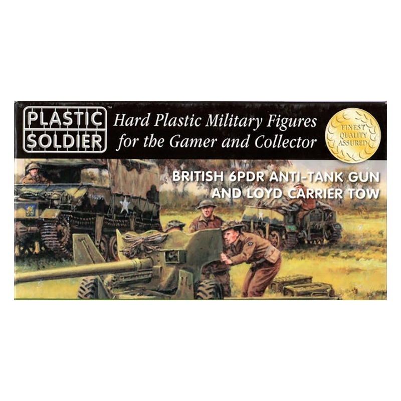 BRITISH 6pdr AT Gun & LOYD CARRIER TOW Sprue 15mm WWII PLASTIC SOLDIER COMPANY