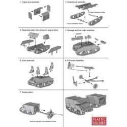 BRITISH 6pdr AT Gun & LOYD CARRIER TOW Sprue 15mm WWII PLASTIC SOLDIER COMPANY