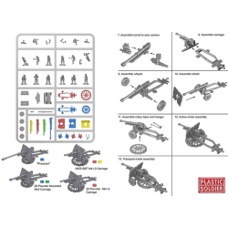 BRITISH 25pdr & CMP QUAD TRACTOR Sprue 15mm WWII PLASTIC SOLDIER COMPANY