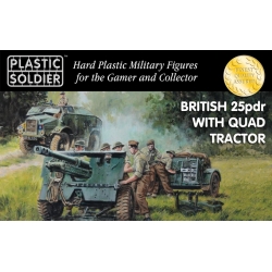 BRITISH 25pdr & MORRIS QUAD TRACTOR Sprue 15mm WWII PLASTIC SOLDIER COMPANY