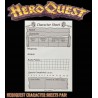 CHARACTER SHEET PADS 28mm RPG miniatures HEROQUEST