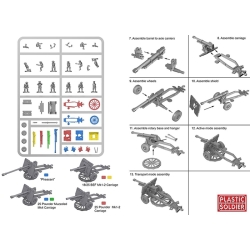 BRITISH 25pdr & MORRIS QUAD TRACTOR Sprue 15mm WWII PLASTIC SOLDIER COMPANY