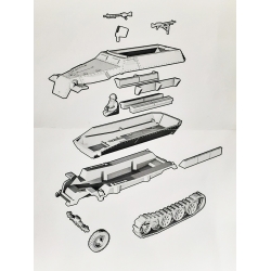 GERMAN SDKFZ 251/1 C HALF-TRACK Sprue 15mm WWII PLASTIC SOLDIER COMPANY