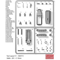 GERMAN SDKFZ 251/1 C HALF-TRACK Sprue 15mm WWII PLASTIC SOLDIER COMPANY