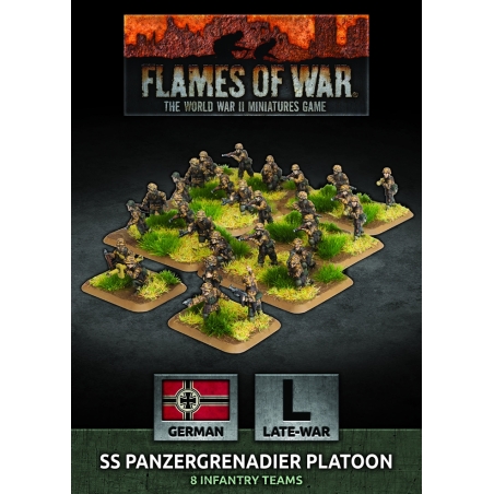 German SS PANZERGRENADIER PLATOON BOX SET 15mm WWII BATTLEFRONT FLAMES OF WAR