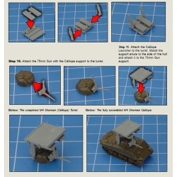 US Sherman M4 Calliope Tank Sprue 15mm WWII BATTLEFRONT FLAMES OF WAR