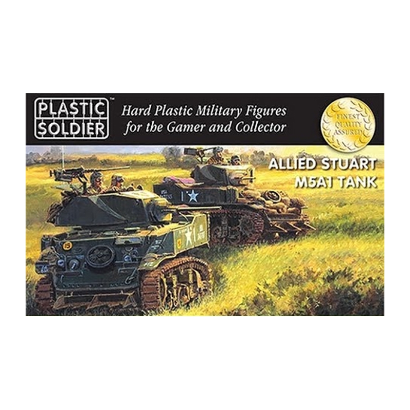 US  - BRITISH M5 STUART LIGHT TANK Sprue 15mm WWII PLASTIC SOLDIER COMPANY