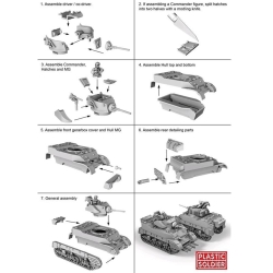 US  - BRITISH M5 STUART LIGHT TANK Sprue 15mm WWII PLASTIC SOLDIER COMPANY