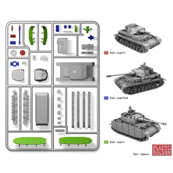 GERMAN PANZER IV MEDIUM TANK Sprue 15mm WWII PLASTIC SOLDIER COMPANY