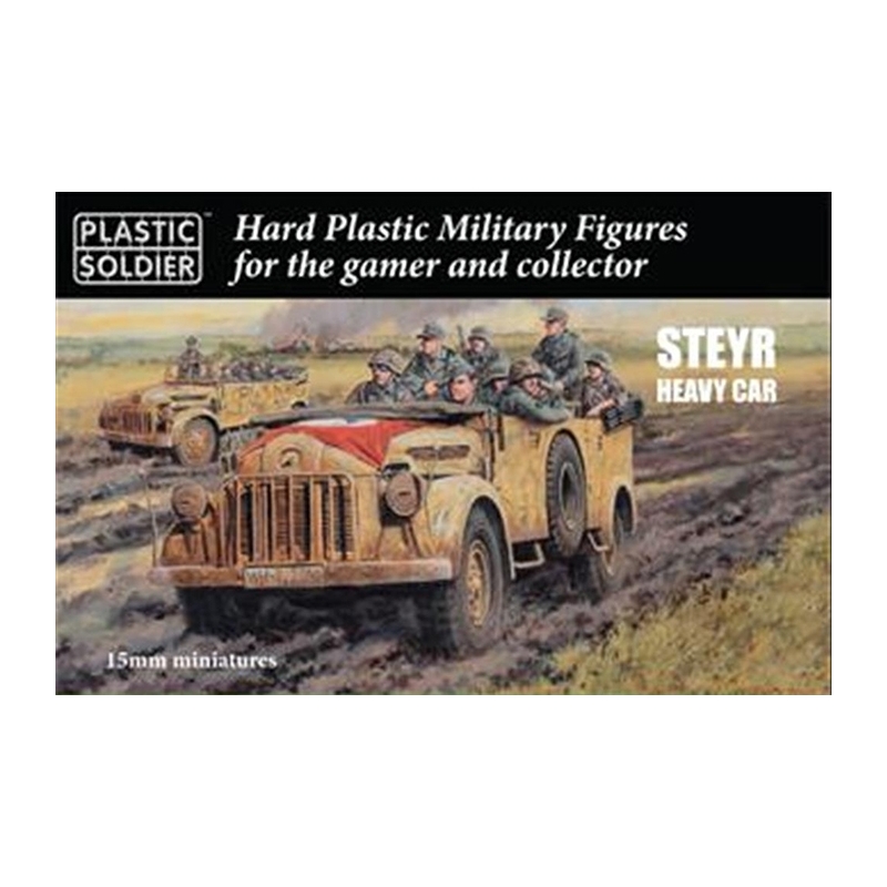 GERMAN STEYR HEAVY CAR Sprue 15mm WWII PLASTIC SOLDIER COMPANY