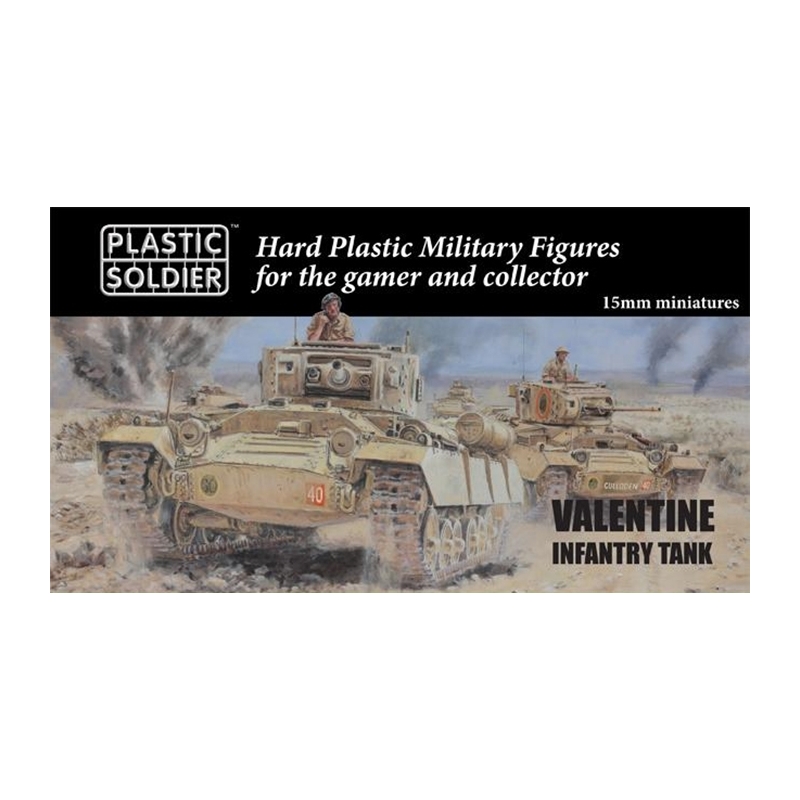 BRITISH VALENTINE MEDIUM TANK Sprue 15mm WWII PLASTIC SOLDIER COMPANY