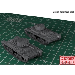 BRITISH VALENTINE MEDIUM TANK Sprue 15mm WWII PLASTIC SOLDIER COMPANY