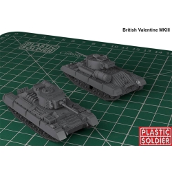 BRITISH VALENTINE MEDIUM TANK Sprue 15mm WWII PLASTIC SOLDIER COMPANY