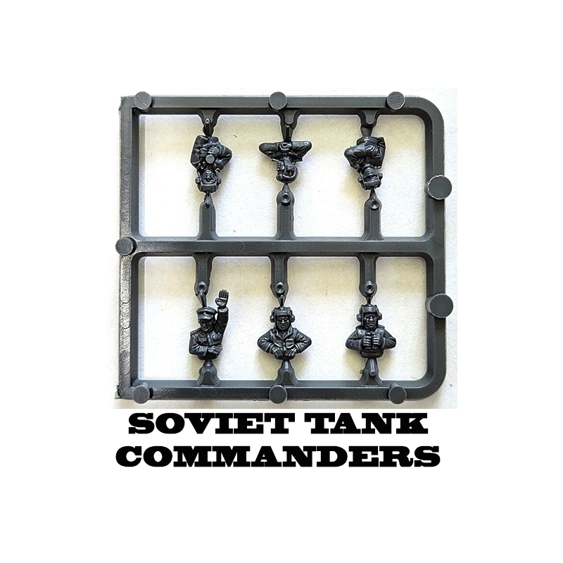 SOVIET TANK COMMANDERS Sprue 15mm WWII BATTLEFRONT FLAMES OF WAR