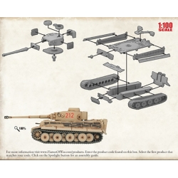 GERMAN TIGER-1 Heavy Tank Sprue 15mm WWII BATTLEFRONT FLAMES OF WAR