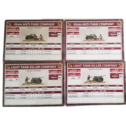 Soviet 45mm Anti-tank Company Unit Cards WWII BATTLEFRONT FLAMES OF WAR