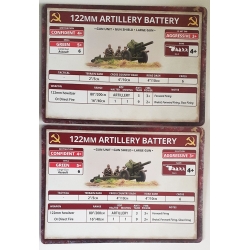 Soviet 122mm Artillery Battery Company Unit Cards WWII BATTLEFRONT FLAMES OF WAR