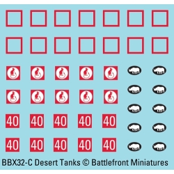 BRITISH DESERT TANKS Decals sheet 15mm WWII BATTLEFRONT FLAMES OF WAR