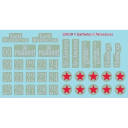 SOVIET DECALS 6 Decals sheet 15mm WWII BATTLEFRONT FLAMES OF WAR