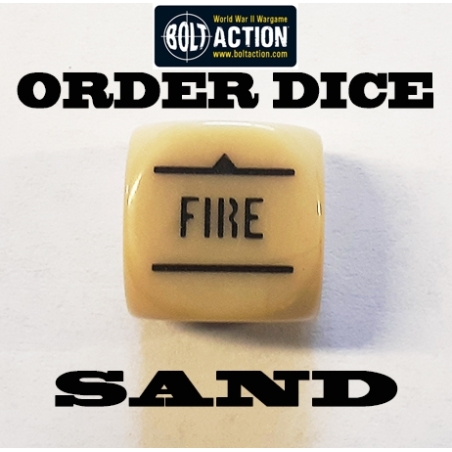 SAND ORDER DICE SINGLE BOLT ACTION (1) WWII WARLORD GAMES