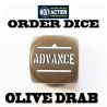 OLIVE DRAB ORDER DICE SINGLE BOLT ACTION (1) WWII WARLORD GAMES