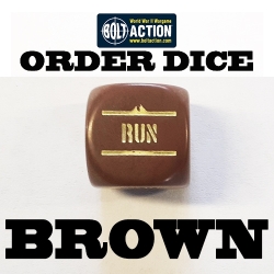 BROWN ORDER DICE SINGLE BOLT ACTION (1) WWII WARLORD GAMES