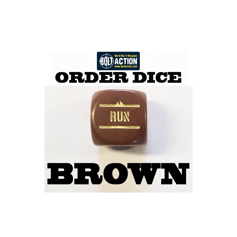 BROWN ORDER DICE SINGLE BOLT ACTION (1) WWII WARLORD GAMES