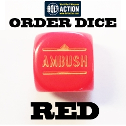 RED ORDER DICE SINGLE BOLT ACTION (1) WWII WARLORD GAMES