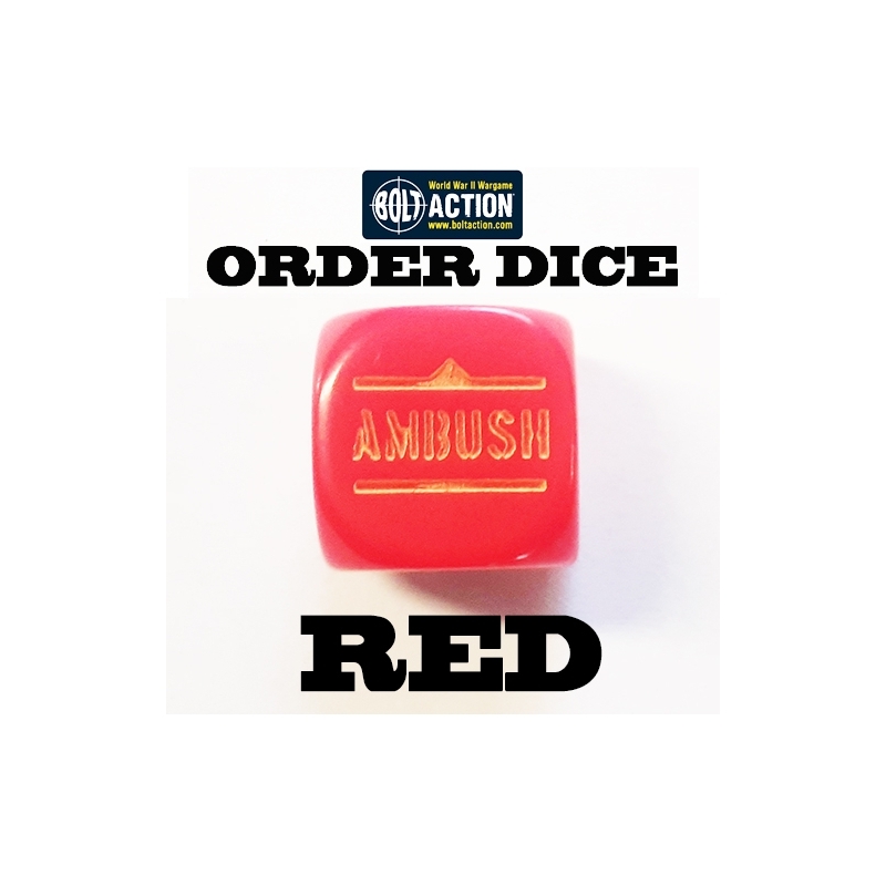 RED ORDER DICE SINGLE BOLT ACTION (1) WWII WARLORD GAMES