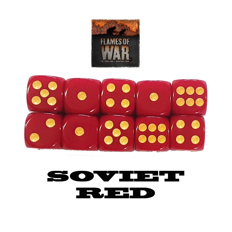 SOVIET RED DICE  (10) WWII FLAMES OF WAR