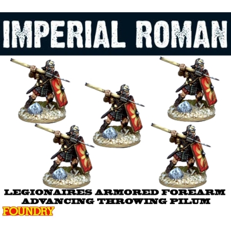 Imperial Roman Legionaries Armored forearm Advancing Throwing Pilum 28mm Ancients FOUNDRY