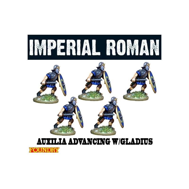 Imperial Roman Auxilia Advancing w/Gladius 28mm Ancients FOUNDRY