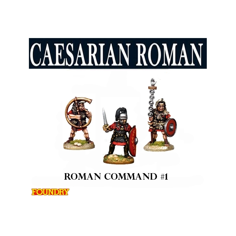 Caesarian Roman Command 1 28mm Ancients FOUNDRY