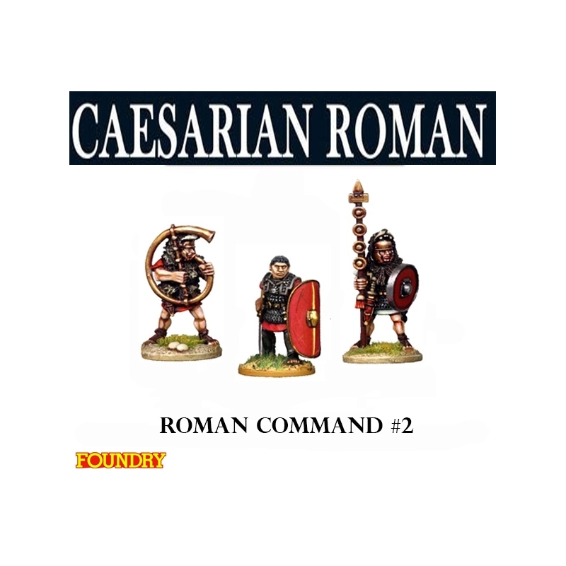 Caesarian Roman Command 2 28mm Ancients FOUNDRY