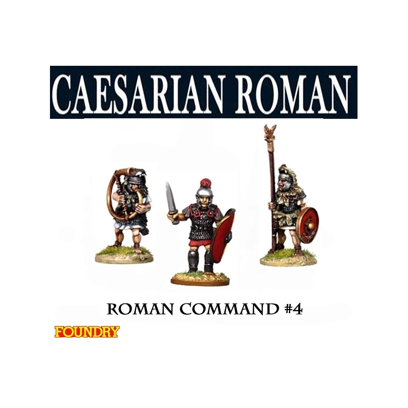 Caesarian Roman Command 4 28mm Ancients FOUNDRY